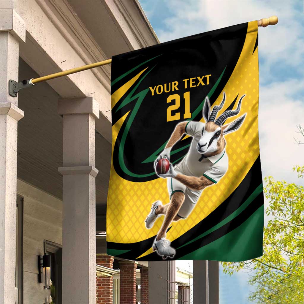 South African Springbok Cricket Custom Garden Flag Unique Pattern