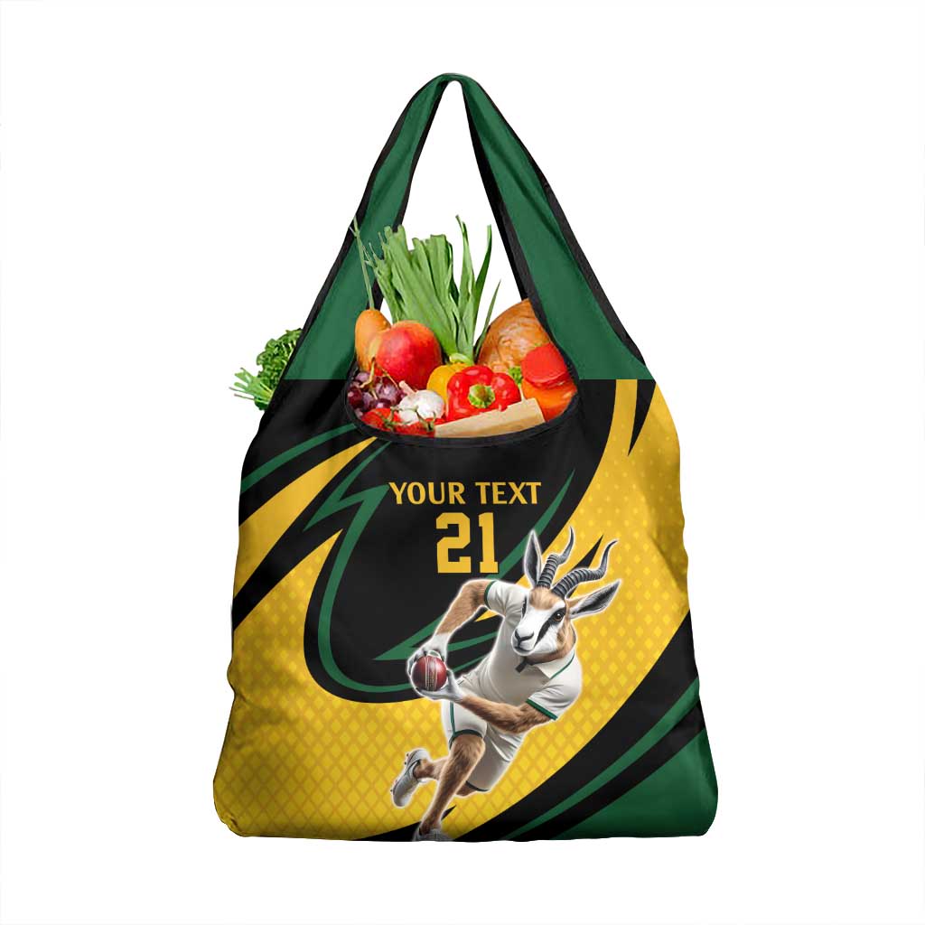 South African Springbok Cricket Custom Grocery Bag Unique Pattern