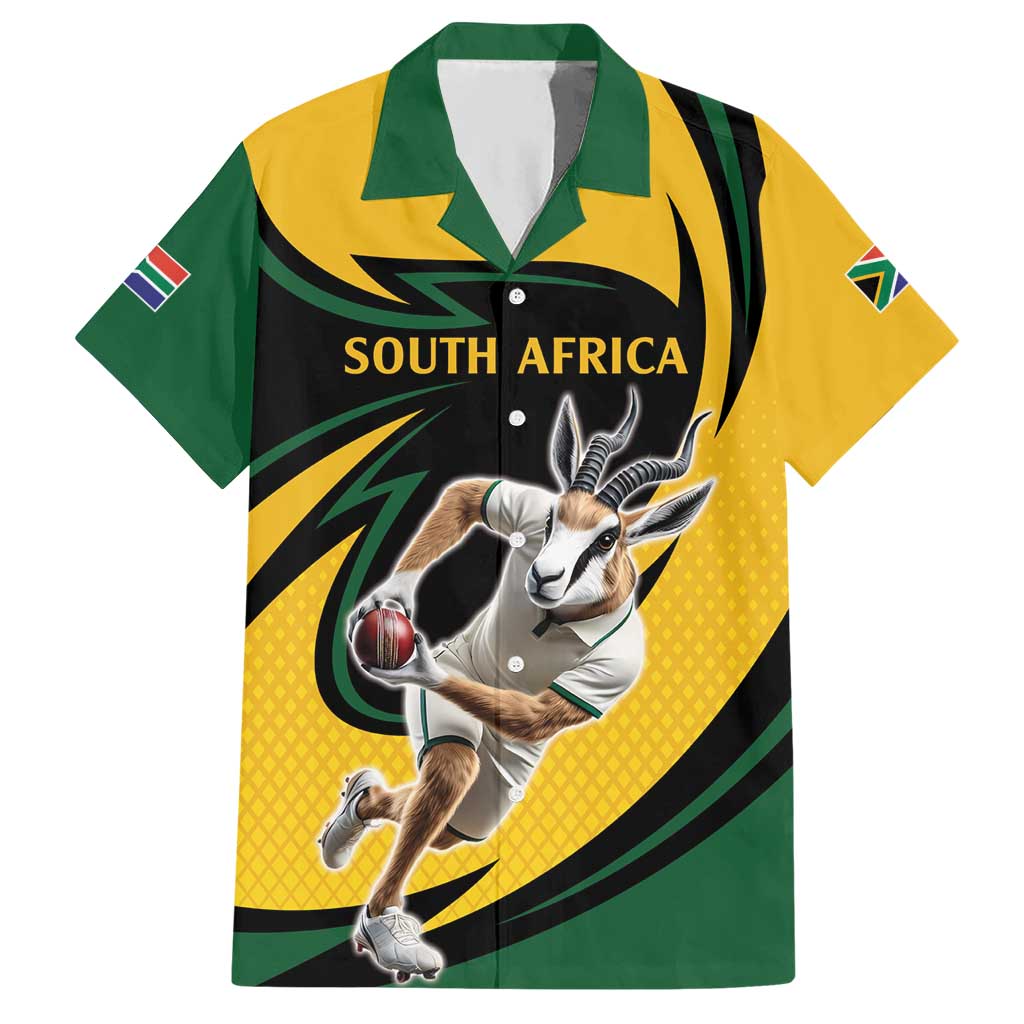 South African Springbok Cricket Custom Hawaiian Shirt Unique Pattern