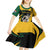 South African Springbok Cricket Custom Kid Short Sleeve Dress Unique Pattern