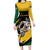 South African Springbok Cricket Custom Long Sleeve Bodycon Dress Unique Pattern