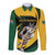 South African Springbok Cricket Custom Long Sleeve Button Shirt Unique Pattern