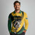 South African Springbok Cricket Custom Long Sleeve Polo Shirt Unique Pattern