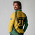 South African Springbok Cricket Custom Long Sleeve Polo Shirt Unique Pattern