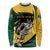 South African Springbok Cricket Custom Long Sleeve Shirt Unique Pattern