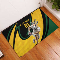 South African Springbok Cricket Custom Rubber Doormat Unique Pattern