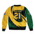 South African Springbok Cricket Custom Sleeve Zip Bomber Jacket Unique Pattern