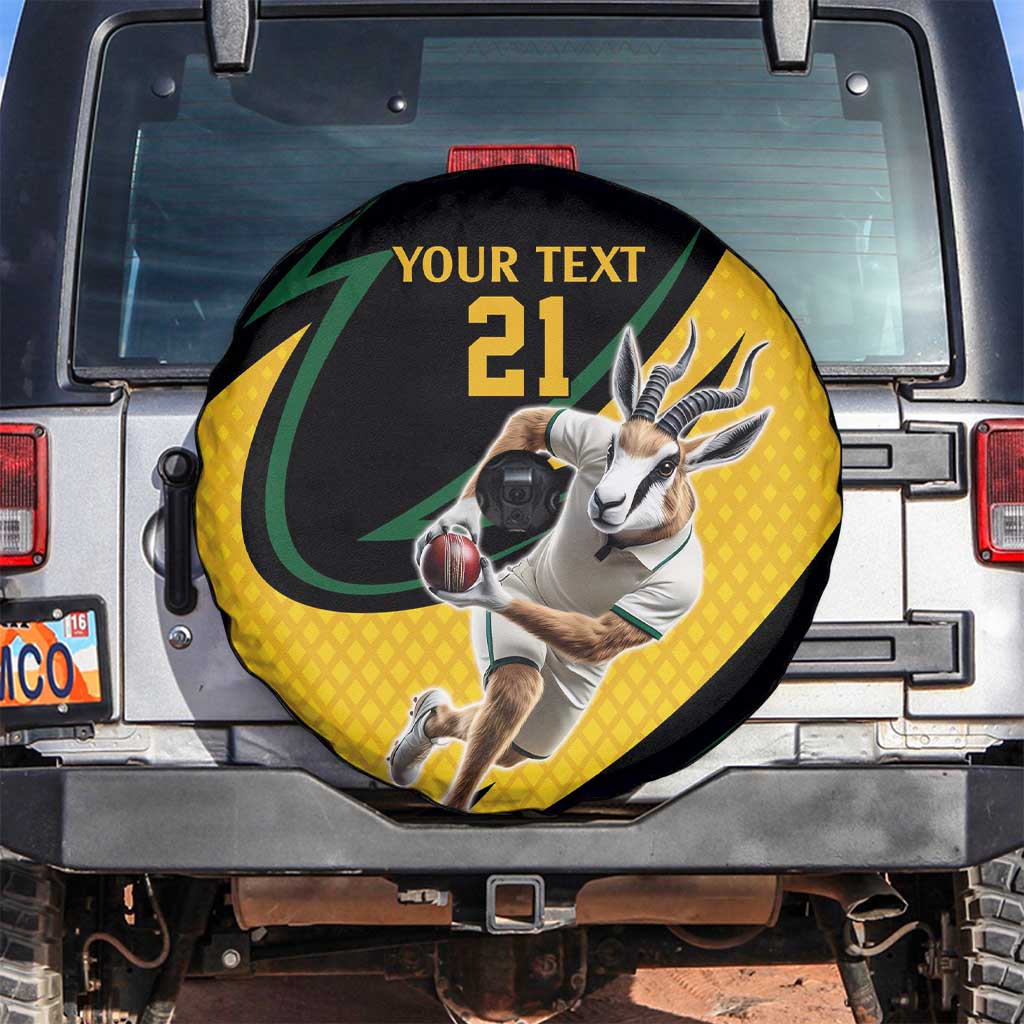 South African Springbok Cricket Custom Spare Tire Cover Unique Pattern