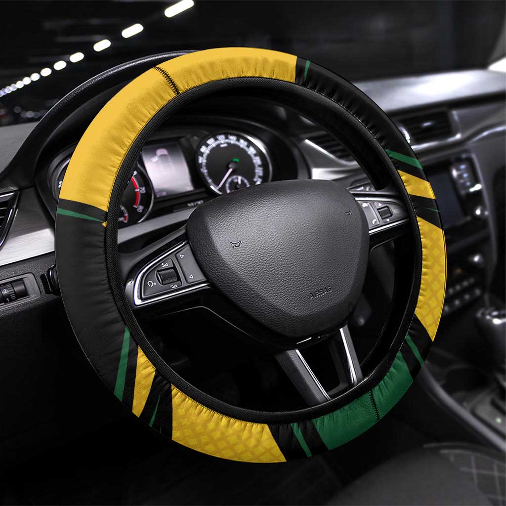 South African Springbok Cricket Steering Wheel Cover Unique Pattern