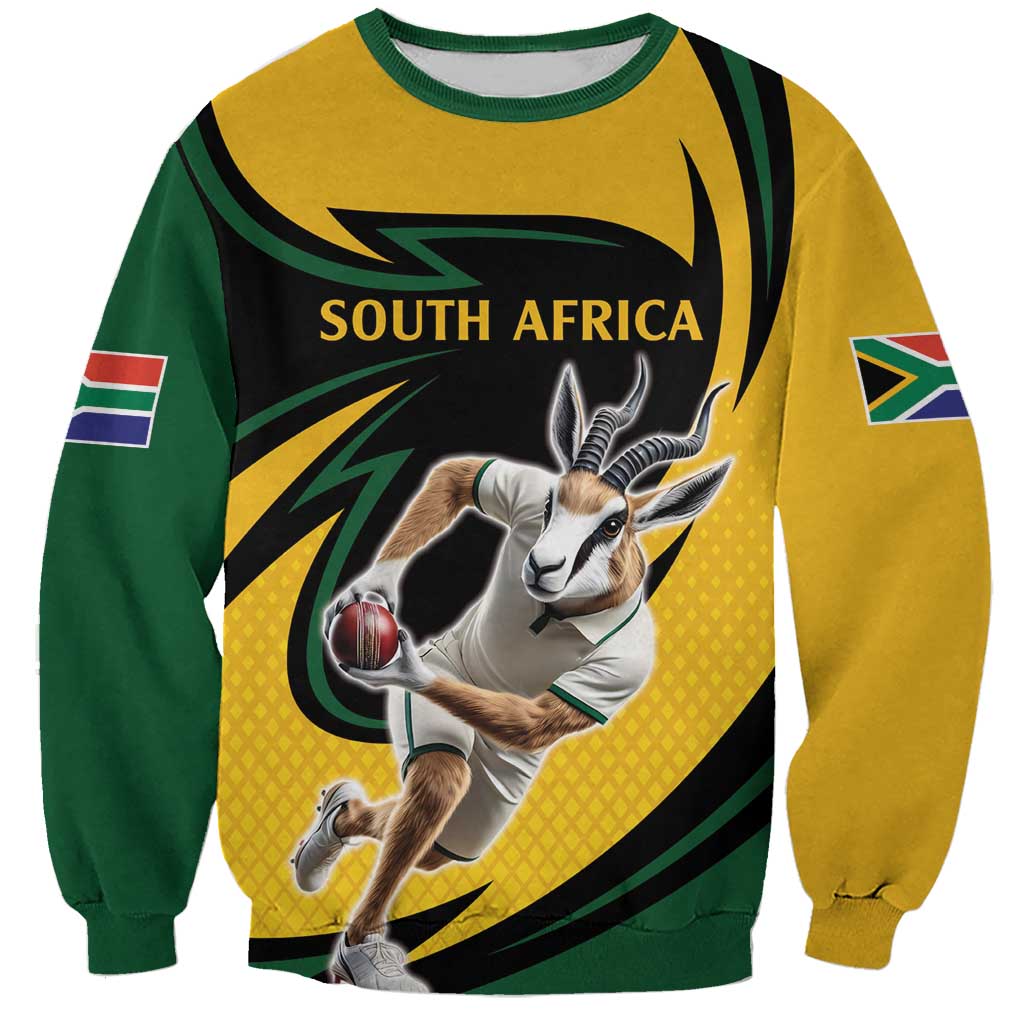 South African Springbok Cricket Custom Sweatshirt Unique Pattern