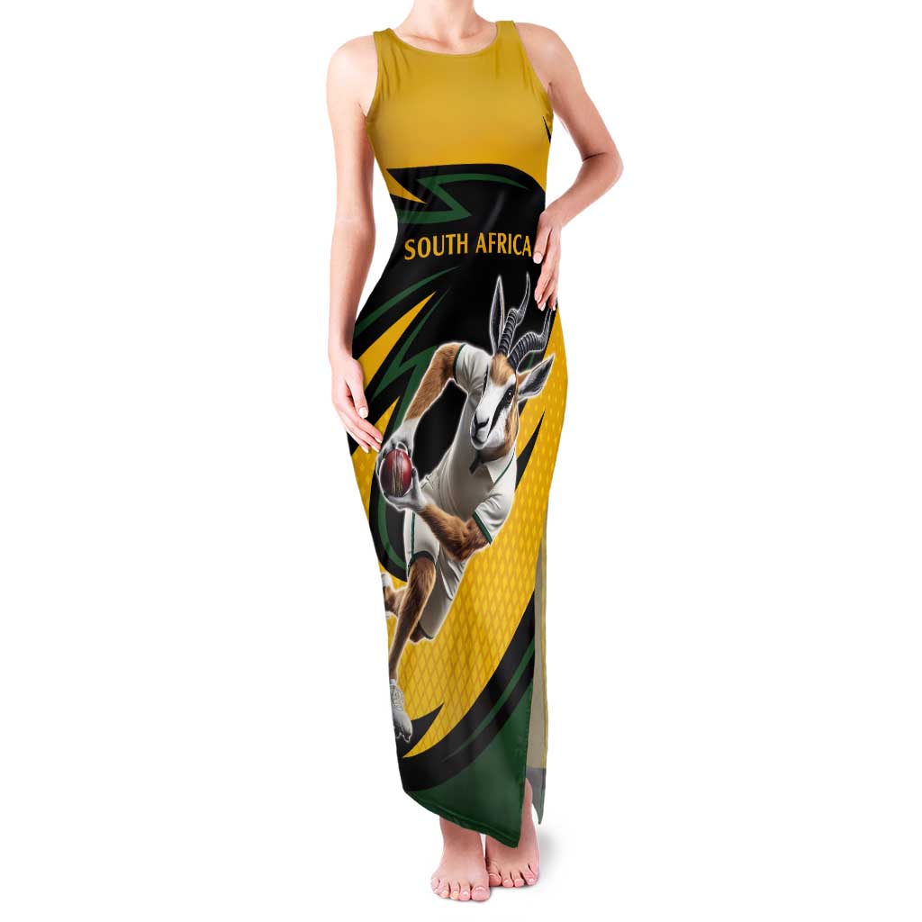 South African Springbok Cricket Custom Tank Maxi Dress Unique Pattern