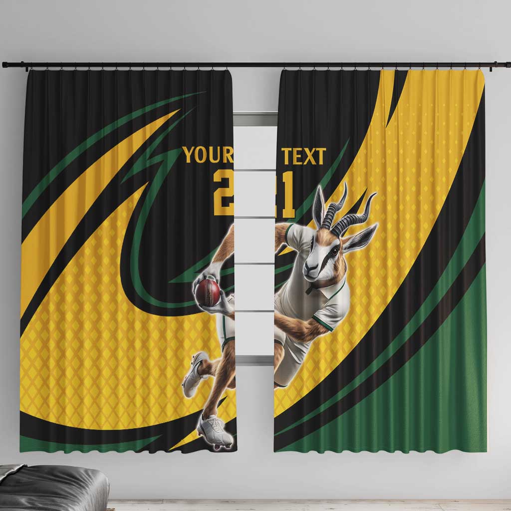 South African Springbok Cricket Custom Window Curtain Unique Pattern