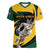 South African Springbok Cricket Custom Women V-Neck T-Shirt Unique Pattern