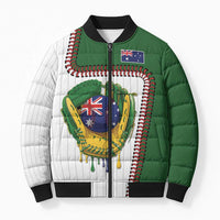 Custom Dripping Baseball Australia Bomber Puffer Jacket