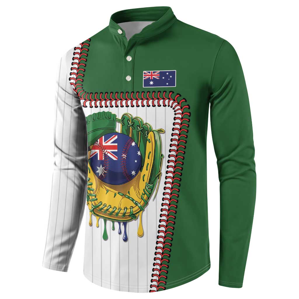 Custom Dripping Baseball Australia Button Sweatshirt