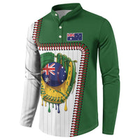Custom Dripping Baseball Australia Button Sweatshirt