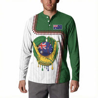 Custom Dripping Baseball Australia Button Sweatshirt