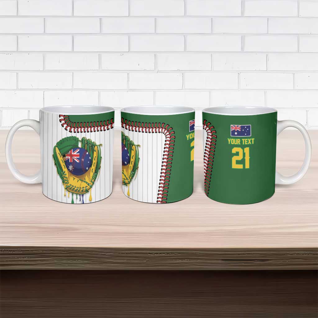 Custom Dripping Baseball Australia Ceramic Mug
