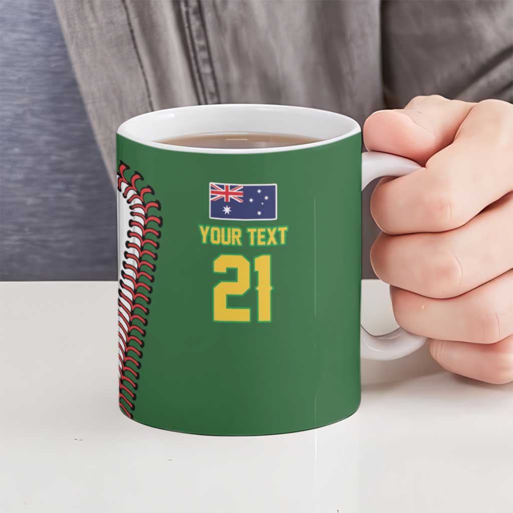 Custom Dripping Baseball Australia Ceramic Mug