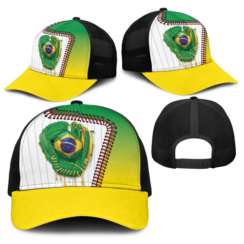 Dripping Baseball Brazil Baseball Net Cap