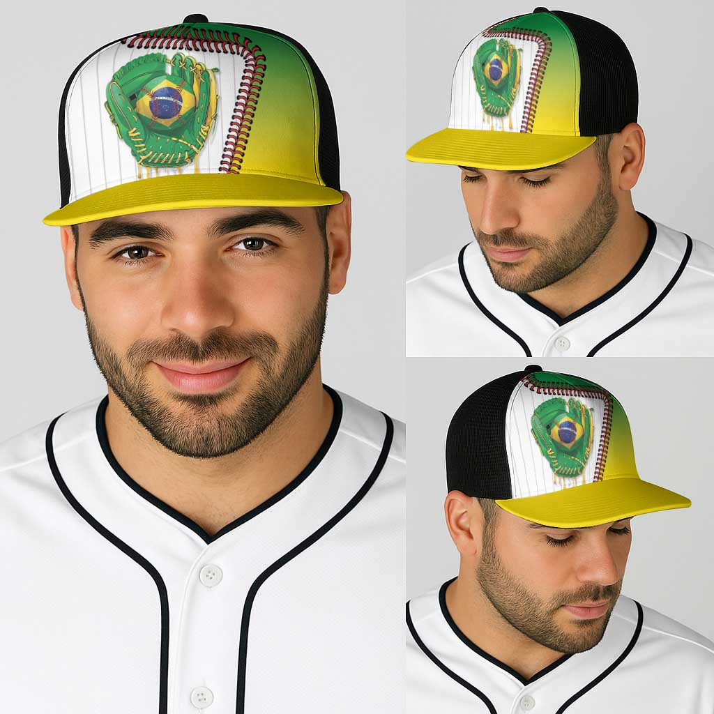 Dripping Baseball Brazil Baseball Net Cap