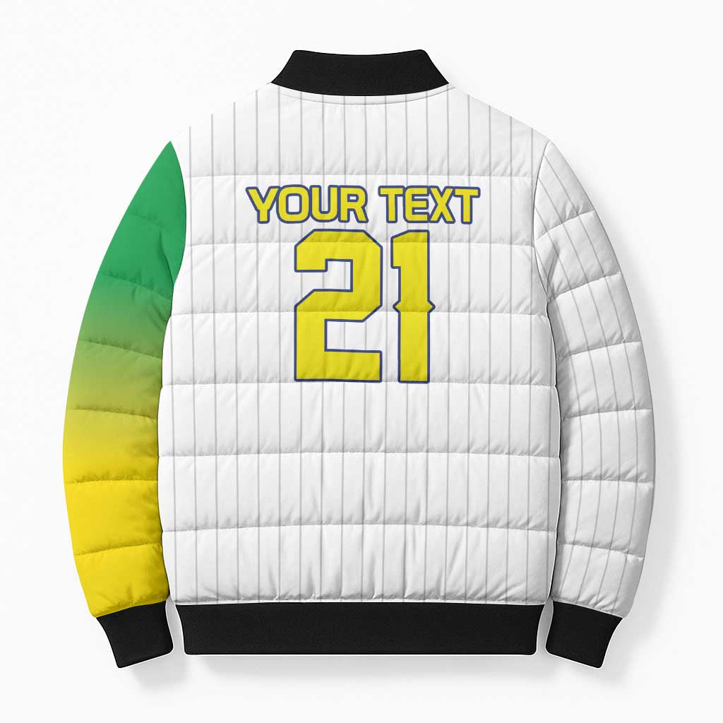 Custom Dripping Baseball Brazil Bomber Puffer Jacket