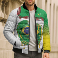 Custom Dripping Baseball Brazil Bomber Puffer Jacket