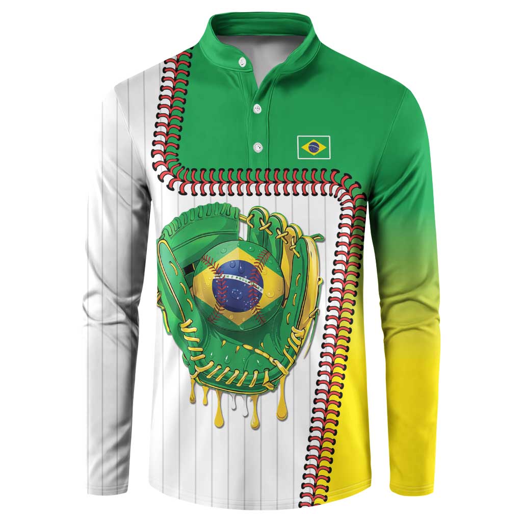 Custom Dripping Baseball Brazil Button Sweatshirt