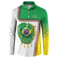 Custom Dripping Baseball Brazil Button Sweatshirt