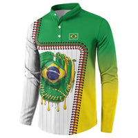 Custom Dripping Baseball Brazil Button Sweatshirt