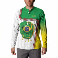 Custom Dripping Baseball Brazil Button Sweatshirt