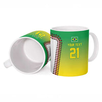 Custom Dripping Baseball Brazil Ceramic Mug