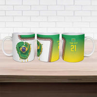 Custom Dripping Baseball Brazil Ceramic Mug