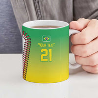 Custom Dripping Baseball Brazil Ceramic Mug