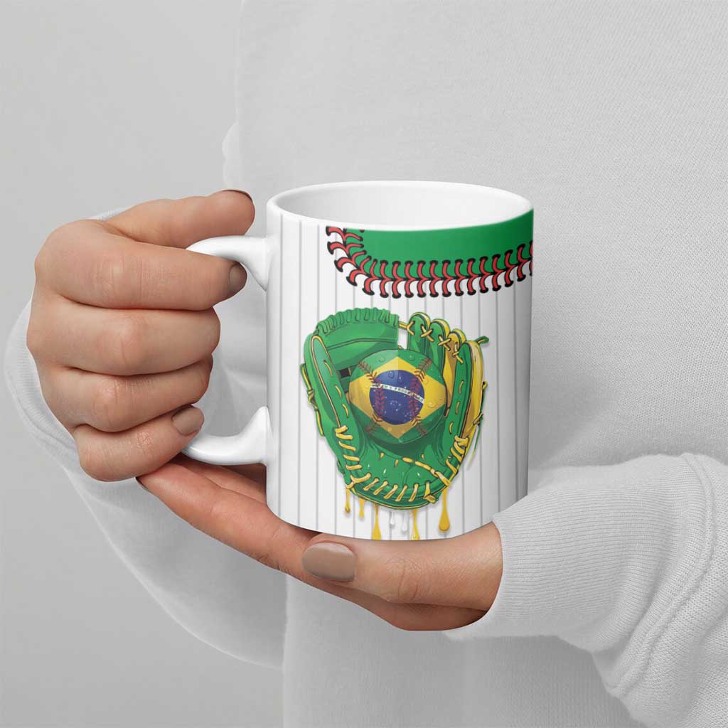 Custom Dripping Baseball Brazil Ceramic Mug