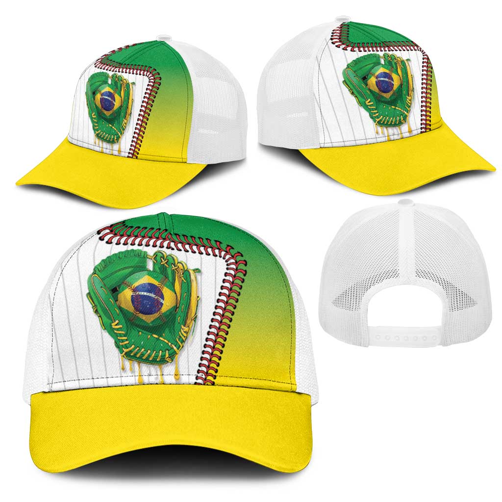Dripping Baseball Brazil Mesh Trucker Cap