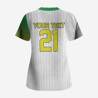 Custom Dripping Baseball Brazil Scrub Top