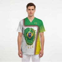 Custom Dripping Baseball Brazil Scrub Top