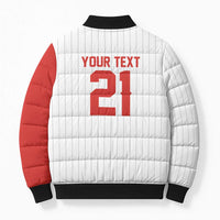 Custom Dripping Baseball Canada Bomber Puffer Jacket