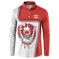Custom Dripping Baseball Canada Button Sweatshirt
