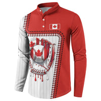 Custom Dripping Baseball Canada Button Sweatshirt