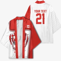 Custom Dripping Baseball Canada Kimono