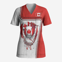 Custom Dripping Baseball Canada Scrub Top
