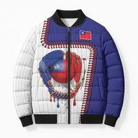 Custom Dripping Baseball Chinese Taipei Bomber Puffer Jacket