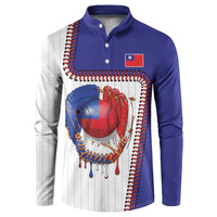Custom Dripping Baseball Chinese Taipei Button Sweatshirt