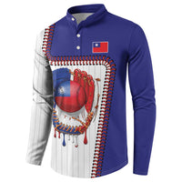 Custom Dripping Baseball Chinese Taipei Button Sweatshirt