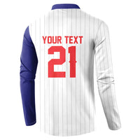 Custom Dripping Baseball Chinese Taipei Button Sweatshirt