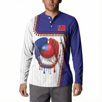 Custom Dripping Baseball Chinese Taipei Button Sweatshirt