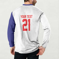 Custom Dripping Baseball Chinese Taipei Button Sweatshirt