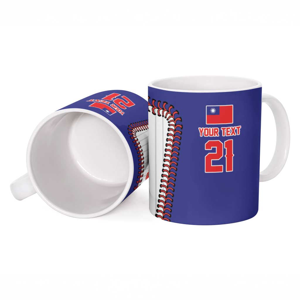 Custom Dripping Baseball Chinese Taipei Ceramic Mug